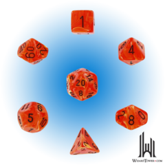 Vortex - Polyhedral 7-Die Set - Orange / black